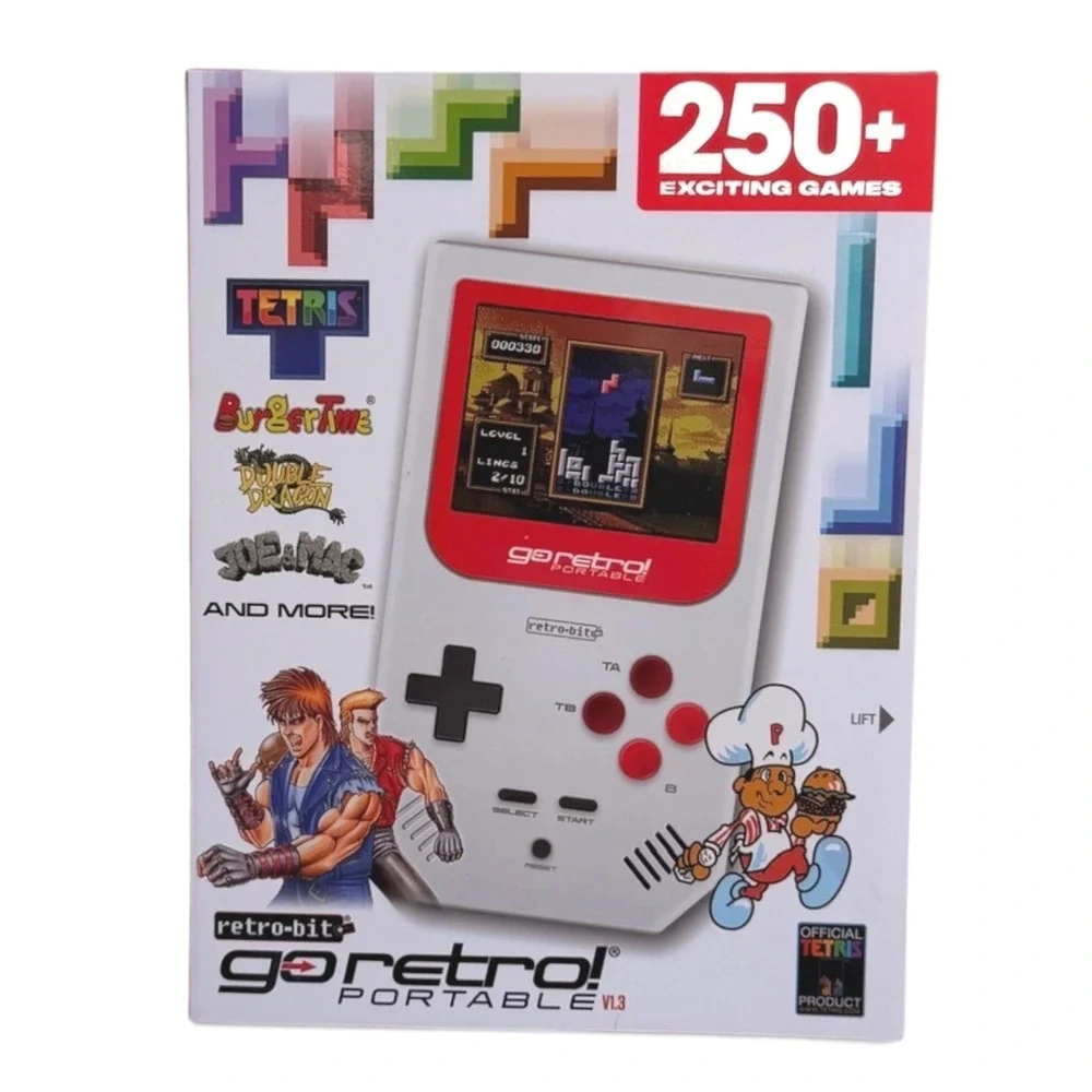 Retro-Bit GoRetro! Portable V1.3 Handheld Gaming Console with 250+ Built-in Game